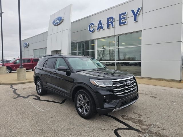 2026 Ford Explorer Active in Agate Black Metallic — front three-quarter view